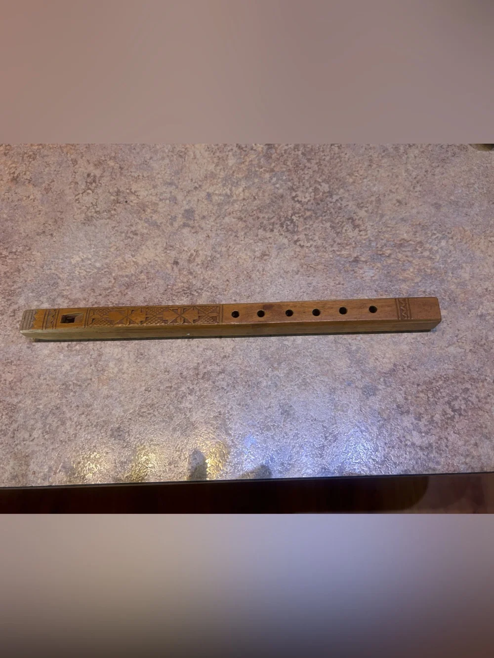 Vintage Traditional Balkan Handcrafted Wooden Flute (Svirala/Frula) Folk Art